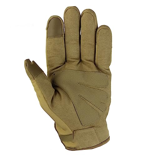 FRCOLOR 1Pc Windproof Half Finger Sports Gloves for Outdoor Activities Durable Breathable Cycling Gloves with Touch Screen Function Ergonomic Design for Men Wolf Brown