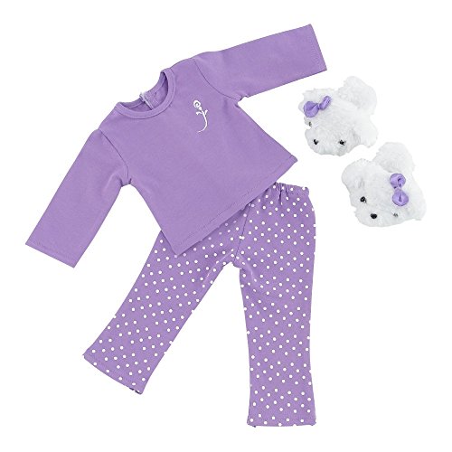 Emily Rose 18 Inch Doll Pajamas Pjs Outfit, Including Puppy 18" Doll Slippers Accessory! | Gift Boxed! | Compatible With American Girl Dolls #TOP2