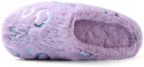 House Warming Slip On Shoe for Her Ladies Comfy Plush Pillow Non Slipped Slipper Lavender | Image 5