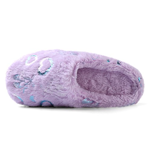 Women's Heavenly Heart Slipper Lilac Purple Size 64