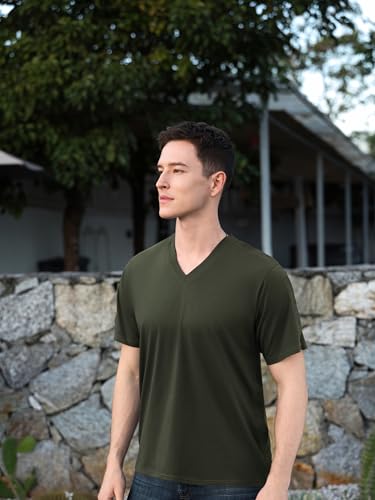 Image of Magnetic Buttons Post Shoulder Surgery Recovery Shirt for Men V-Neck Tear Away Adaptive Chemo Port Clothing for Women
