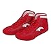 Kids School Wrestling Shoes Boys Girls Boxing Shoes Fitness Sneakers High Top Wrestling Training Shoes (Red, 5 Big Kids)