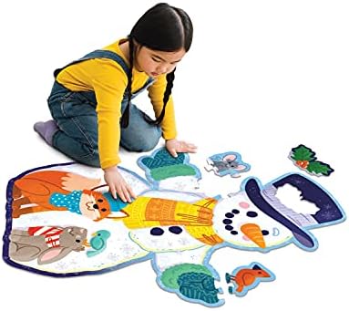 Peaceable Kingdom Shimmery Snowman Floor Puzzle – 40-Pc. Jumbo Puzzle is Over 3 Feet Tall – Fun at Home or in The Classroom for Kids Ages 3 & Up 7 41u9dutNRLL. AC