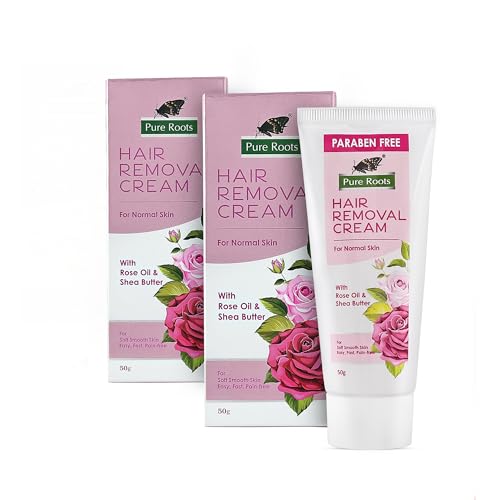 Image of Pure Roots Hair Removal Cream 50g Pack of 3 Combo (ROSE 50G PK2)