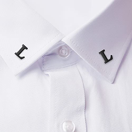 Image of HONEY BEAR Initial Alphabet Letter Lapel Pins Collar Badge Brooches for Mens /Womens Shirt Dress Decoration Black