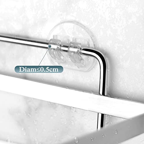 Eagmak 4 Pack Shower Caddy Adhesive For Replacement, No Drilling Strong Transparent Adhesive For Shower Caddy, Soap Holder, Bathroom Storage Shelves And Kitchen Racks #TOP6