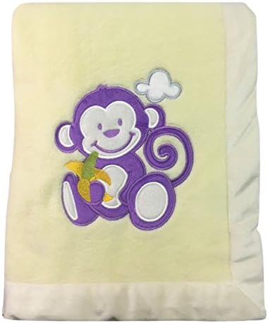 Smiggles Purple Monkey Baby Blanket