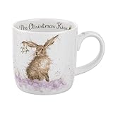 Wrendale Designs - Taza de porcelana fina, diseño de beso navideño