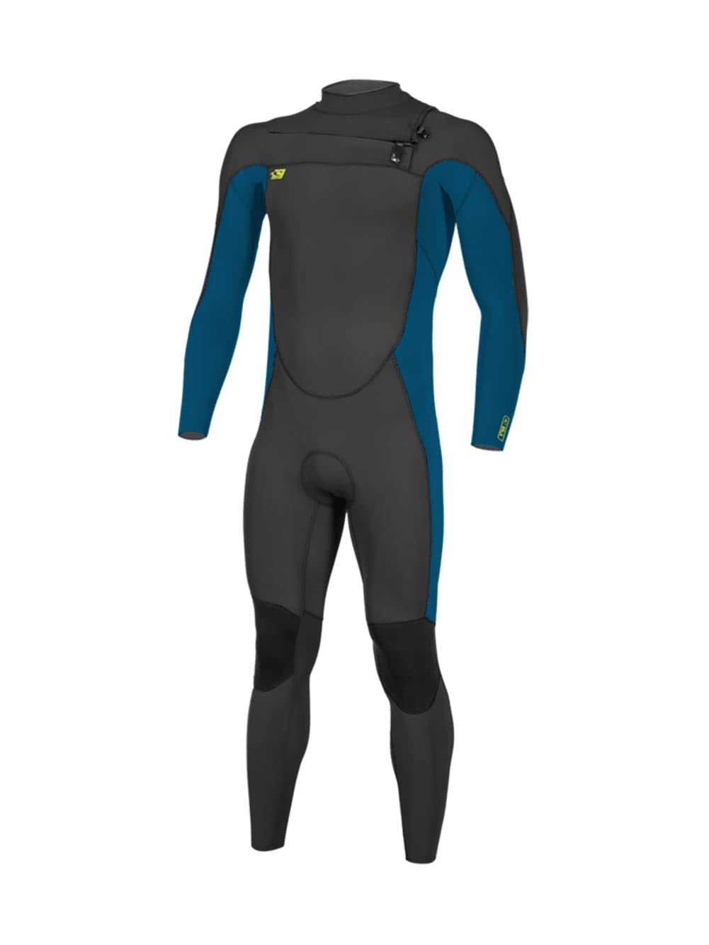 O'Neill Ninja Youth 4/3mm Chest Zip Full Wetsuit 10 Black/Ultra Blue/Dayglo