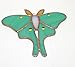 Luna Moth Handmade Stained Glass Green Garden Ornament Window Decor