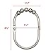 2LB Depot Wide Shower Curtain Rings/Hooks Set, Decorative Brushed Satin Nickel Finish, Easy Glide Rollers,100% Rustproof Stainless Steel, Set of 12 Rings for Shower Rods. Rust Proof Bathroom Hooks