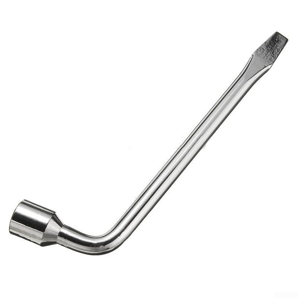 Kompaktowy klucz do kół samochodowych z trzema rozmiarami gniazda 17mm 19mm 21mm do nakrętek sześciokątnych z przedłużalną rękojeścią dla lepszego momentu obrotowego (21mm)