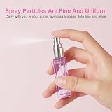 LOPHE Atomizery perfum do wielokrotnego napełniania, mini przezroczyste szklane butelki na perfumy, drobna mgiełka, przenośny rozpylacz do podróży służbowych, 10 ml, 3 szt., różne kolory