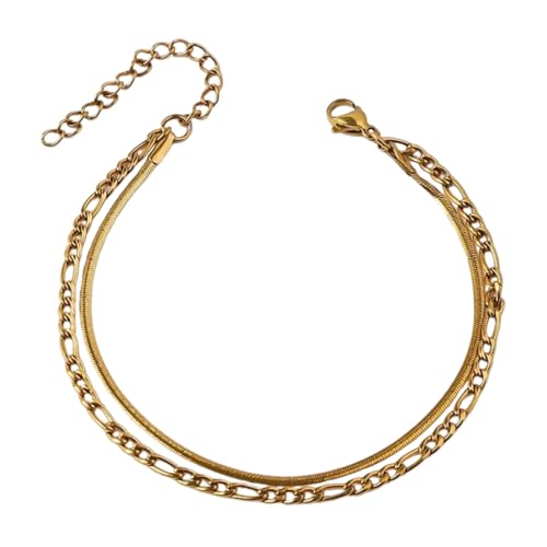 Bracelet en perles dorées et chaîne serpent pour sublimer vos tenues de soirée