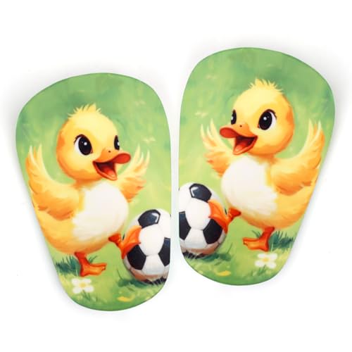 2pcs Mini Soccer Shin Guards, Small Protective Shin Guards Comfortable Soccer Miniature Shin Guard Tiny Shin Guards Youth Soccer Shin Pads for Men Women Boys Girls (Soccer Duck)
