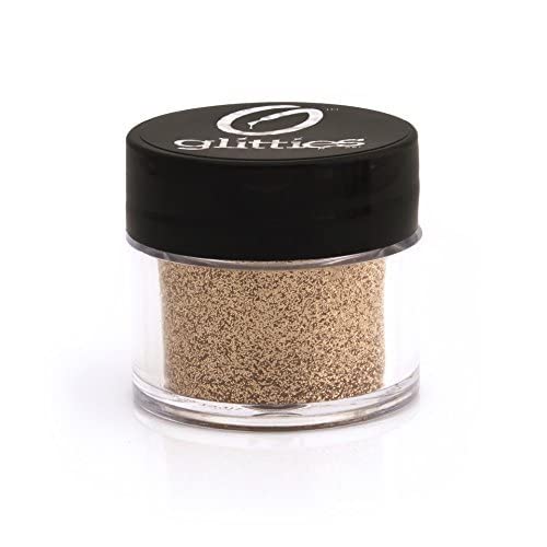 Glitties - Sparkling Champagne - Cosmetic Grade Extra Fine (.006") Loose Glitter Powder Safe For Skin! Perfect For Makeup, Body Tattoos, Face, Hair, Lips, Soap, Lotion, Nail Art - (10 Gram Jar) #TOP12