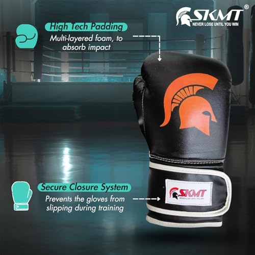Image of SKMT NEVER LOSE UNTIL YOU WIN Camo Boxing Kit with Synthetic Leather Boxing Punching Bag,Gloves and Hanging Chain (42 INCH)