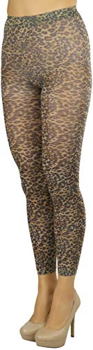 Image of ToBeInStyle Women's Footless Opaque Animal Zebra Tiger Tights Hosiery