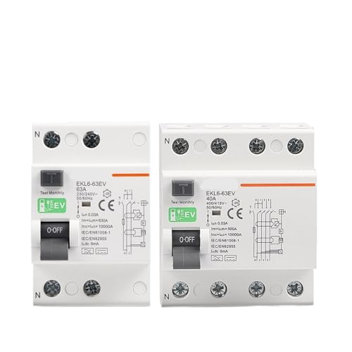 1  EV 2P 4P RdT[Lbgu[J[ɓK Evse [dXe[V 40A 63A 30ma EKL6-63EV 10KA Din [(KL4-5b,63A)