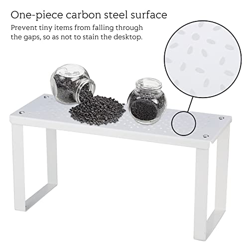 VINILITE Stackable Kitchen Cupboard Organiser Shelf Insert, Metal Cabinet Storage Shelves Storage Rack for Pantry Countertops - Image 4