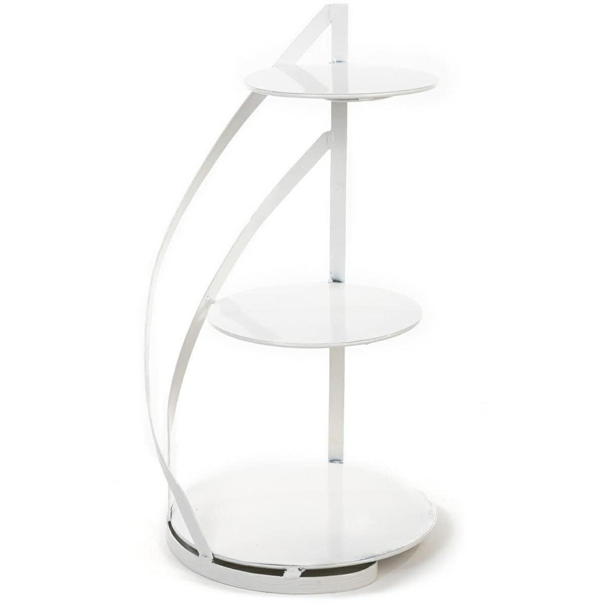 Alzata bianca a 3 ripiani, altezza 60 cm, per torte, cupcake e muffin, ideale per l'uso come elegante supporto per torte per matrimoni e torte