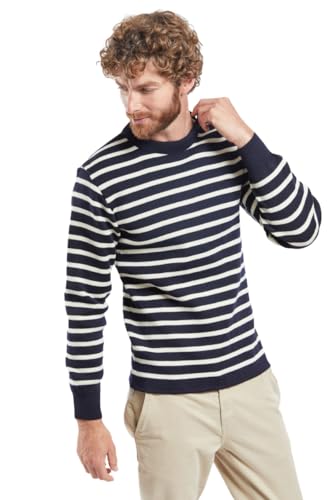 Armor Lux Men's Pull Marin Rayé Fouesnant Homme Jumper, Rich Navy/Nature, 3