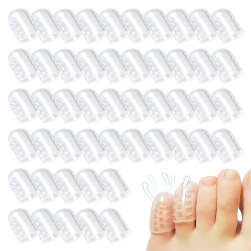 Protector de dedos de silicona, 50 unidades, protector de dedos de gel, protector de dedos pequeño, almohadillas para los dedos, vendaje para los dedos, protectores transpirables contra la fricción