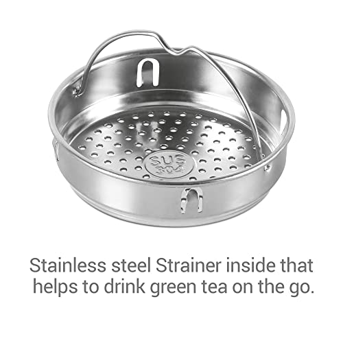 Image of MILTON Cosmic 500 Thermosteel Mug, 440 ml, Red | Stainless Steel Strainer | Hot & Cold | Vacuum Insulated | Rust Proof | Leak Proof | Tea | Coffee | Mug