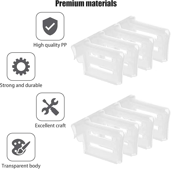 Image of StyleX Store Adjustable Fridge Door Divider for Bottles - Stretchable and Durable Plastic Bottle Holder for Refrigerator Door, Prevents Falling & Organizes Storage Space - Pack of 12
