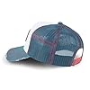 Von Dutch Distressed Trucker CapDutch Women/Men - Base Cap mesh Baseball Snapback, with Peak, Peak All-Season Spring Summer Autumn Winter - One Size Petrol Blue #3