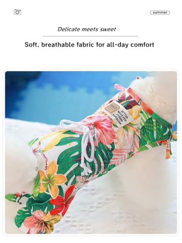 Disfraz hawaiano para perro pequeño color rojo talla S miniatura 2
