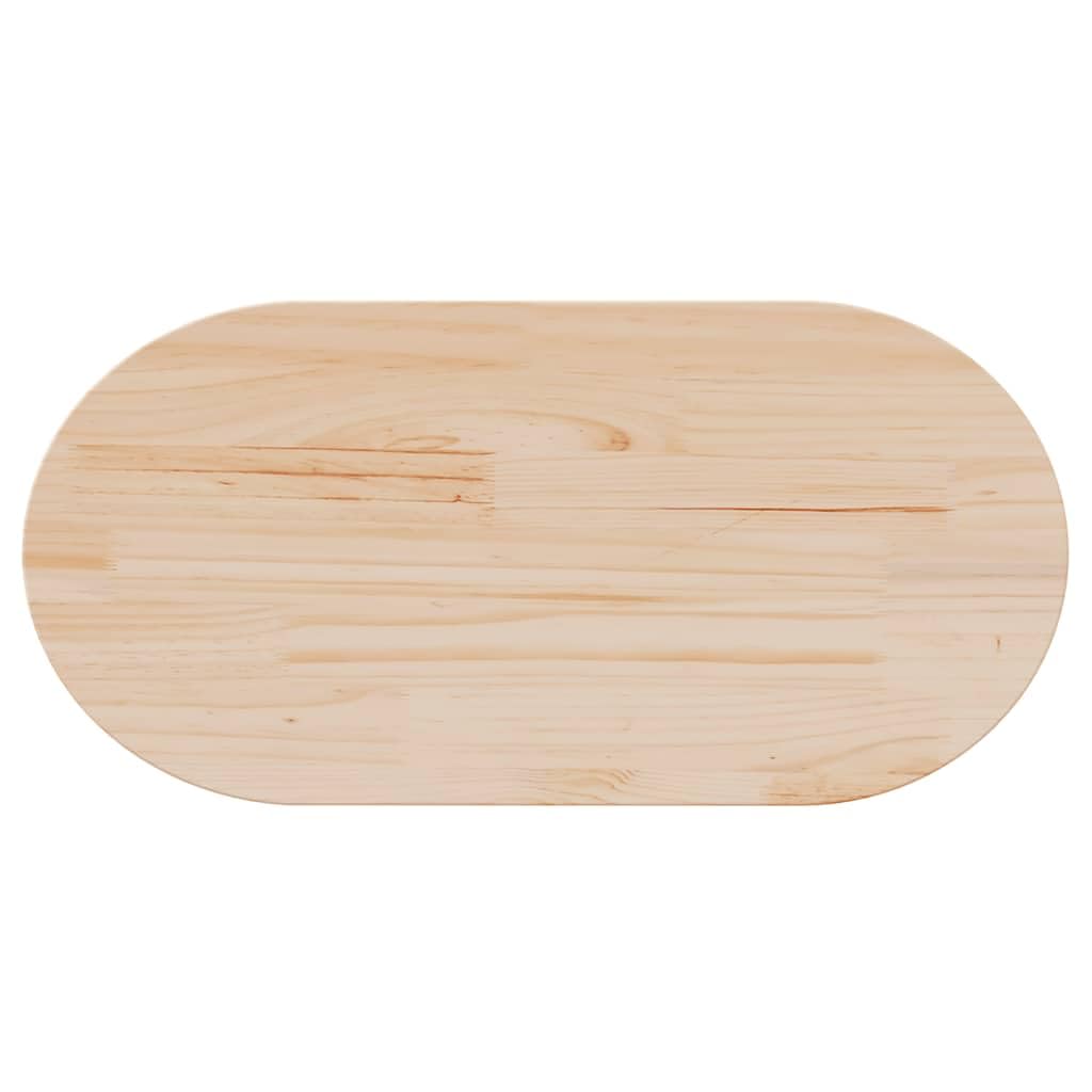 Genérico Tablero de Mesa Ovalado de Madera Maciza de Pino 90x45x2,5 cm,Mobiliario,Accesorios para mesas,Tableros para mesas,824355
