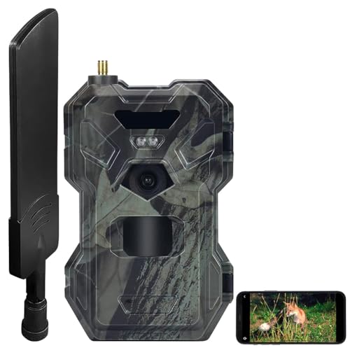 VisorTech Wildkamera mit SIM: 4G/LTE-Wildkamera mit 2K-Auflösung, 30 MP,...