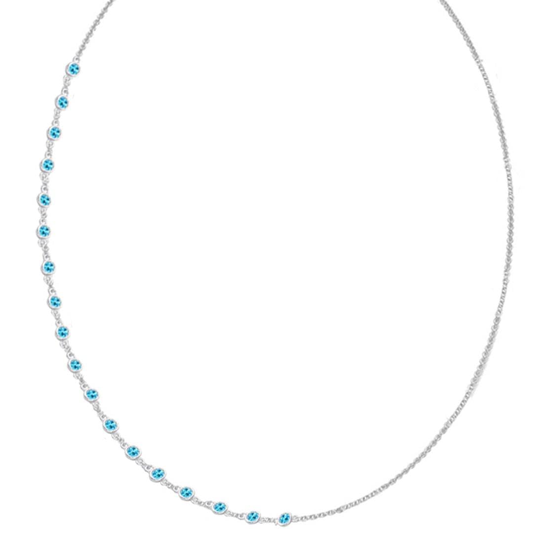 Clara 925 Sterling Silver Blue Topaz Charm Minimal Necklace Chain | Rhodium Plated, Swiss Zirconia | Gift for Women Girls Wife Girlfriend (B0CTFJWNZD) Amazon Price History, Amazon Price Tracker