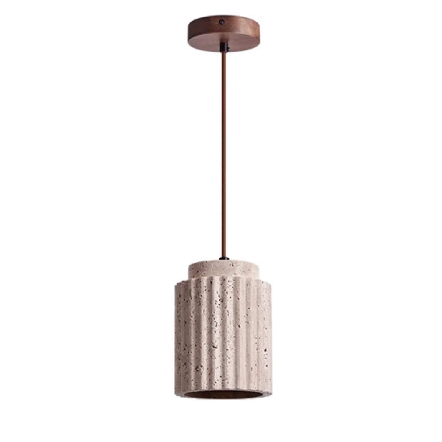 USMJQVZ Natural Travertine Stone Pendant Light Japanese Nordic Modern Wabi-Sabi Cave Stone Hanging Light Fixture Adjustable Hanging Lamp For Kitchen Island Dining Room Bedside Bedroom