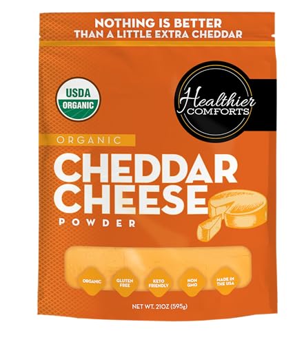Healthier Comforts Organic Cheddar Cheese Powder 21 oz