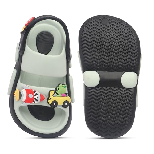 Image of Kids Cartoon Character Sports Sandals Lightweight Soft Sole Slip-On Sandals with Adjustable Back Strap for Boys & Girls