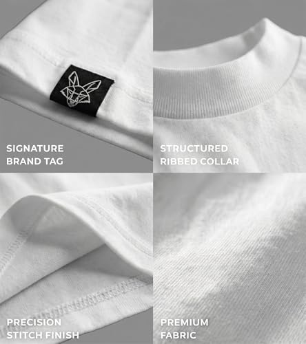 Image of 100% Pure Cotton Unisex Oversized T Shirt Combo Pack of 2 Heavy Premium Fabric Breathable Lightweight Drop Shoulder Baggy Fit Printed Graphic Tshirt for Men Women Black