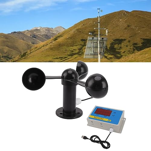 Anemómetro De Grúa Torre Velocidad Del Viento, Dispositivo De Medición De Velocidad, Alarma USB 3 Aspas De Ventilador Aleación De Aluminio Precisa Memoria De Falla De Energía Anemómetro De Viento 220
