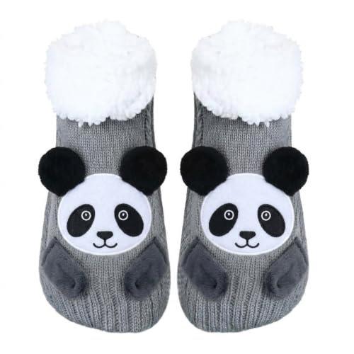Image of ZYZX Cute Animal Slipper Socks for Women with Grips,Fuzzy Socks Indoor