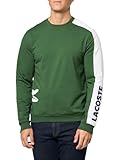 Lacoste Men's Big Croc Loungewear Sweatshirt, Green, Navy Blue, & White, Large