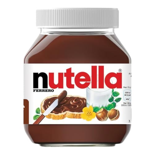 Nutella Pâte à tartiner Noisettes Chocolat - 750 g - Onctuosité et saveurs authentiques - Idéal pour vos petits-déjeuners et goûters gourmands