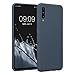 Produktbild kwmobile Hülle kompatibel mit Samsung Galaxy A70 Hülle - weiches TPU Silikon Case - Cover geeignet für kabelloses Laden - Dunkler Schiefer