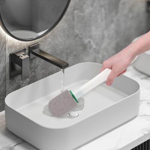 Set Pulizia WC Con Pietra Pomice Naturale, 10 Pezzi + Manico Ergonomico, Rimuove Calcare E Macchie Ostinate - 3