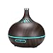 acrosser El Difusor de Aceite Esencial de Humidificador de Aire WiFi Inteligente Funciona con Alexa y Home Madera Profunda Enchufe de la EU