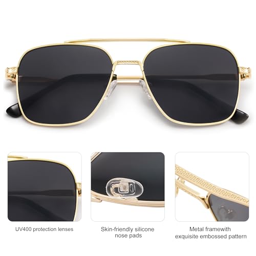 SOJOS Aviator Sunglasses for Men WomensTrendy Designer Shades SJ1232