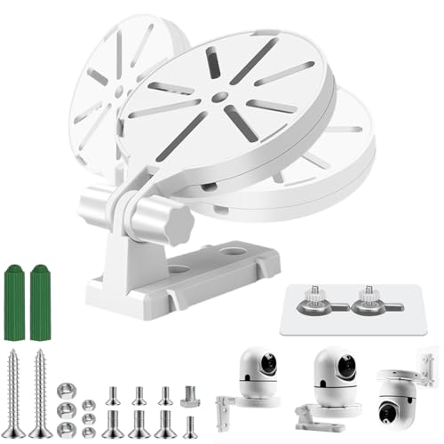 Image of ZORBES Security Camera Wall Mount Adjustable Camera Stand with Cable Storage No Drill Bracket Dome Wall Mount L-Shaped Stand for CCTV Baby Monitor Security IP Webcam Indoor Outdoor