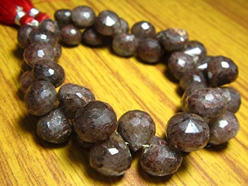 Quartz chocolat en perles oignons facettées de 8 à 11mm pour création de bijoux
