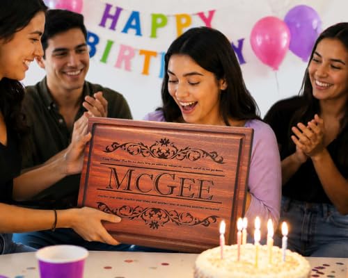 Tabla de cortar personalizada para bodas de madera miniatura 7