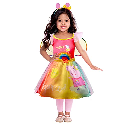 (PKT) (9908876) Child Girls Peppa Pig Rainbow Dress Costume (2-3yr)